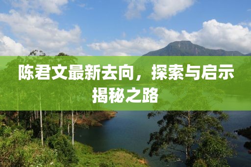 陈君文最新去向，探索与启示揭秘之路