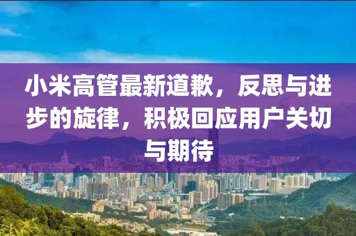 小米高管最新道歉，反思与进步的旋律，积极回应用户关切与期待