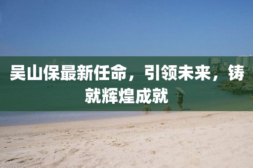 吴山保最新任命，引领未来，铸就辉煌成就