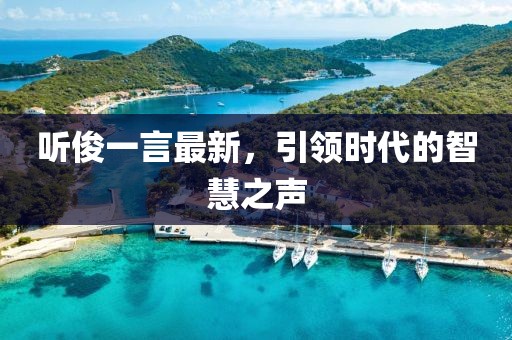听俊一言最新，引领时代的智慧之声