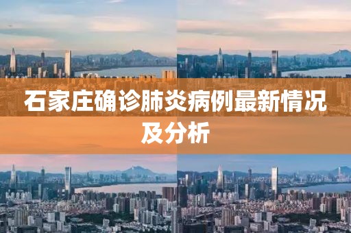 石家庄确诊肺炎病例最新情况及分析