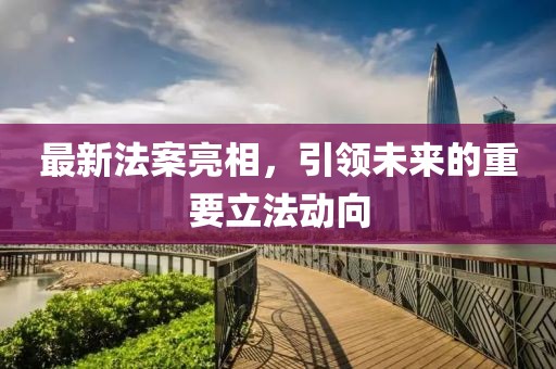 最新法案亮相，引领未来的重要立法动向