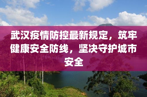 武汉疫情防控最新规定，筑牢健康安全防线，坚决守护城市安全