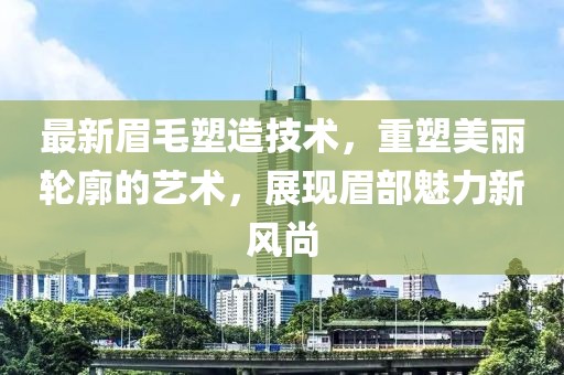 最新眉毛塑造技术，重塑美丽轮廓的艺术，展现眉部魅力新风尚