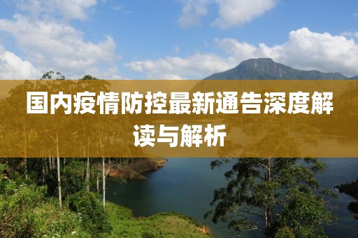 国内疫情防控最新通告深度解读与解析