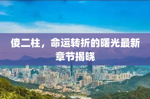 傻二柱，命运转折的曙光最新章节揭晓