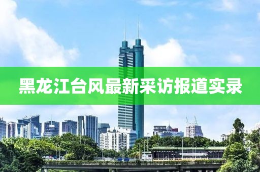 黑龙江台风最新采访报道实录