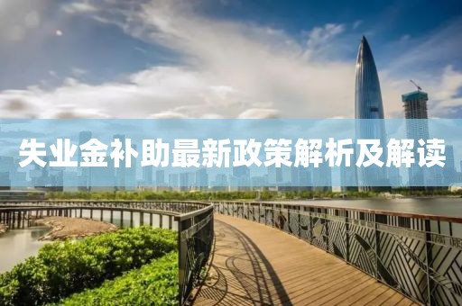 失业金补助最新政策解析及解读