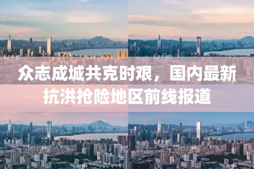 众志成城共克时艰，国内最新抗洪抢险地区前线报道