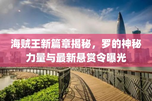 海贼王新篇章揭秘，罗的神秘力量与最新悬赏令曝光