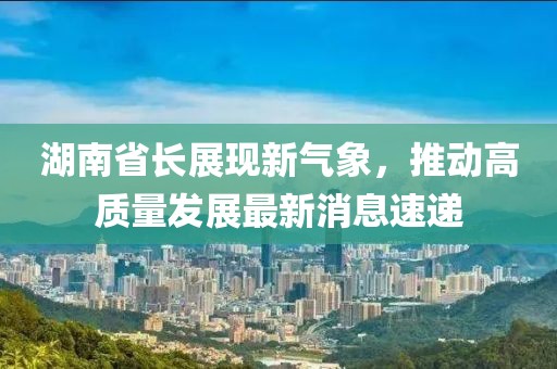 湖南省长展现新气象，推动高质量发展最新消息速递