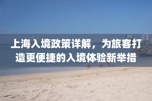 上海入境政策详解，为旅客打造更便捷的入境体验新举措