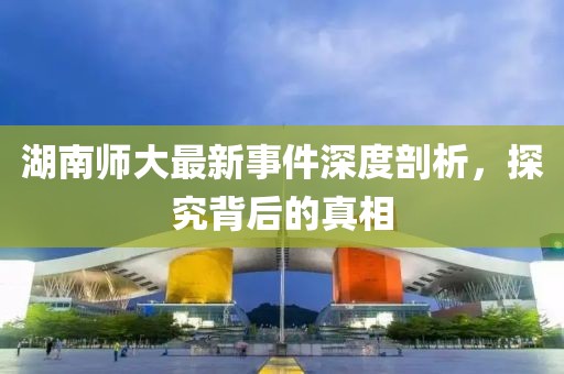 湖南师大最新事件深度剖析，探究背后的真相