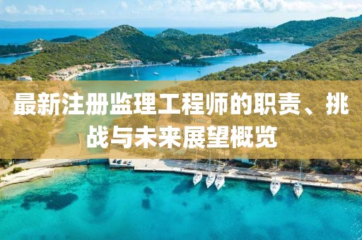最新注册监理工程师的职责、挑战与未来展望概览