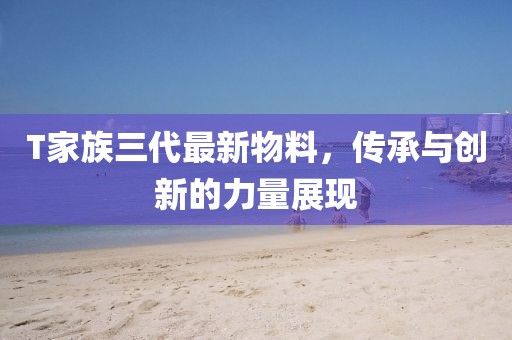T家族三代最新物料，传承与创新的力量展现
