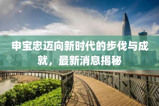 申宝忠迈向新时代的步伐与成就，最新消息揭秘