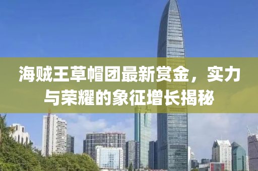 海贼王草帽团最新赏金，实力与荣耀的象征增长揭秘