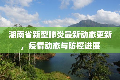 湖南省新型肺炎最新动态更新，疫情动态与防控进展