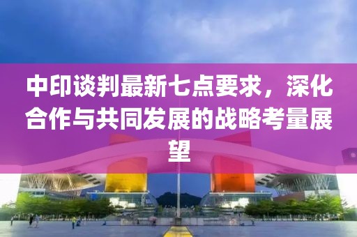 中印谈判最新七点要求，深化合作与共同发展的战略考量展望
