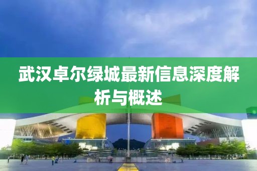 武汉卓尔绿城最新信息深度解析与概述
