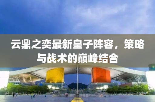 云鼎之奕最新皇子阵容，策略与战术的巅峰结合
