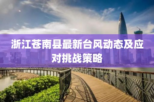 浙江苍南县最新台风动态及应对挑战策略