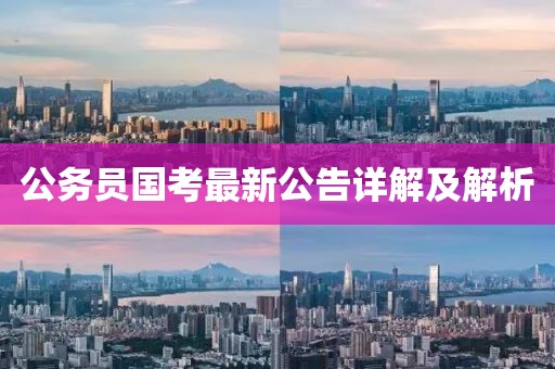 公务员国考最新公告详解及解析