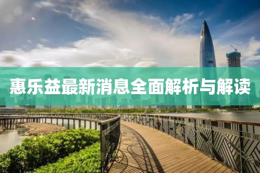 惠乐益最新消息全面解析与解读