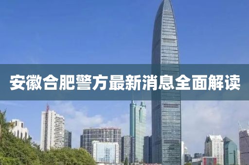 安徽合肥警方最新消息全面解读