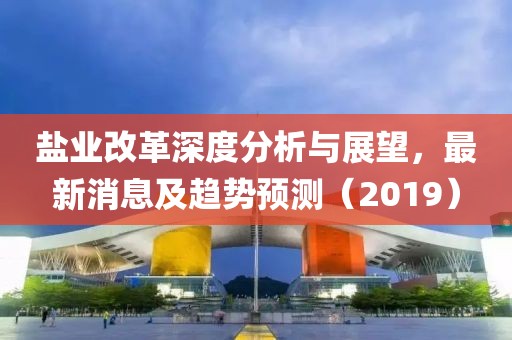 盐业改革深度分析与展望，最新消息及趋势预测（2019）