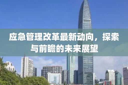 应急管理改革最新动向，探索与前瞻的未来展望