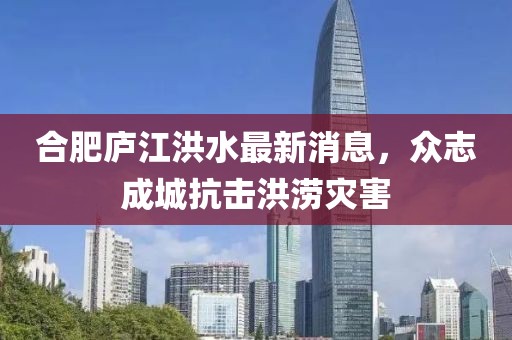 合肥庐江洪水最新消息，众志成城抗击洪涝灾害
