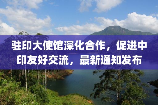 驻印大使馆深化合作，促进中印友好交流，最新通知发布