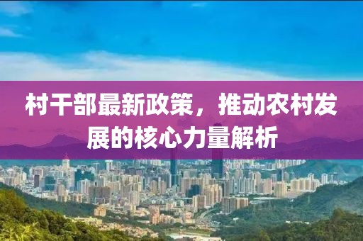 村干部最新政策，推动农村发展的核心力量解析