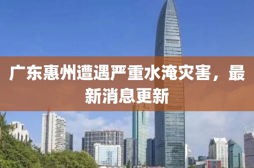 广东惠州遭遇严重水淹灾害，最新消息更新