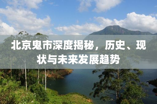 北京鬼市深度揭秘，历史、现状与未来发展趋势