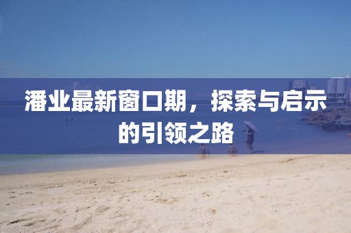 潘业最新窗口期，探索与启示的引领之路
