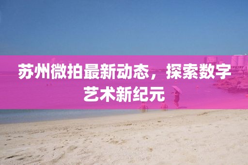 苏州微拍最新动态，探索数字艺术新纪元