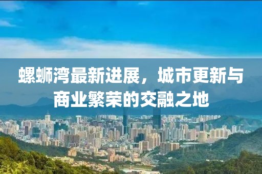 螺蛳湾最新进展，城市更新与商业繁荣的交融之地