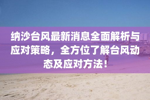 纳沙台风最新消息全面解析与应对策略，全方位了解台风动态及应对方法！