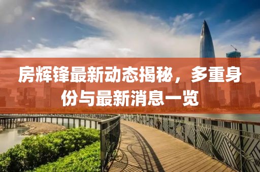 房辉锋最新动态揭秘，多重身份与最新消息一览
