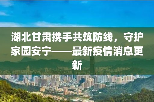 湖北甘肃携手共筑防线，守护家园安宁——最新疫情消息更新