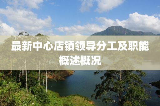 最新中心店镇领导分工及职能概述概况