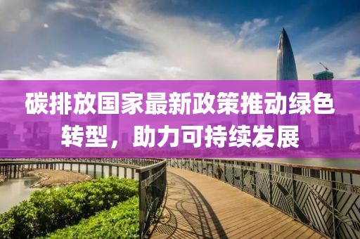 碳排放国家最新政策推动绿色转型，助力可持续发展