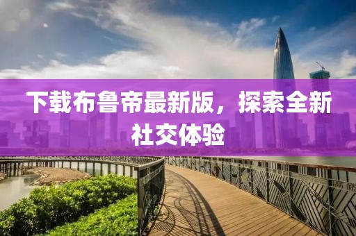 下载布鲁帝最新版，探索全新社交体验