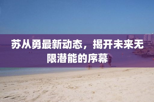 苏从勇最新动态，揭开未来无限潜能的序幕