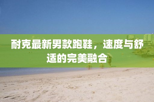 耐克最新男款跑鞋，速度与舒适的完美融合