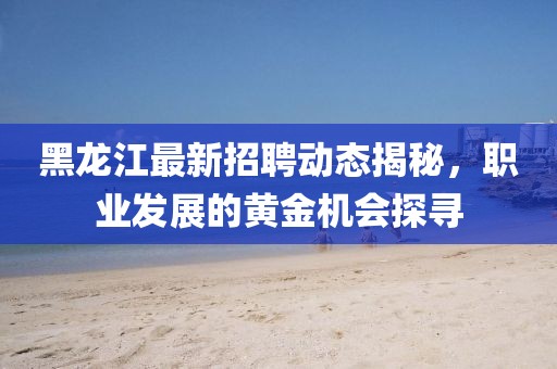 黑龙江最新招聘动态揭秘，职业发展的黄金机会探寻