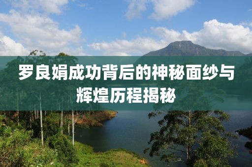 罗良娟成功背后的神秘面纱与辉煌历程揭秘