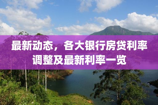 最新动态，各大银行房贷利率调整及最新利率一览